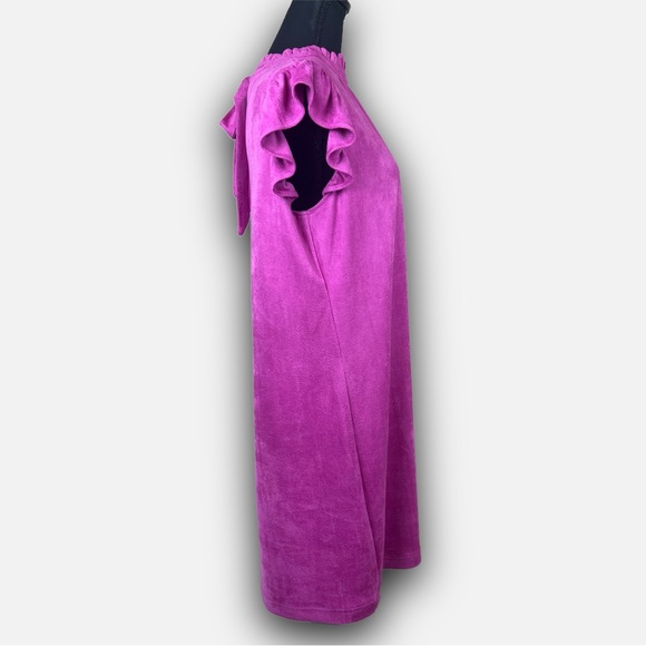 Buttery Soft Pink High Neck Ruffle Cap Sleeves Tie Back Dress by voy Size Small - Picture 4 of 10